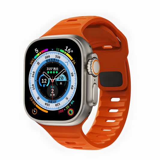 Suitable for AppleWatch Ultra2 watch, iwatchS8/9 strap, fluororubber new product, premium sports silicone