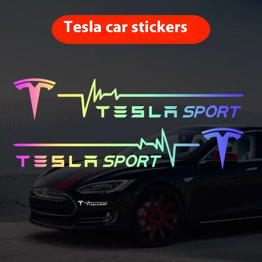 Suitable for Tesla Model 3/Y/X/S front and rear bumper car stickers, rear triangular side window stickers, masking decorative stickers